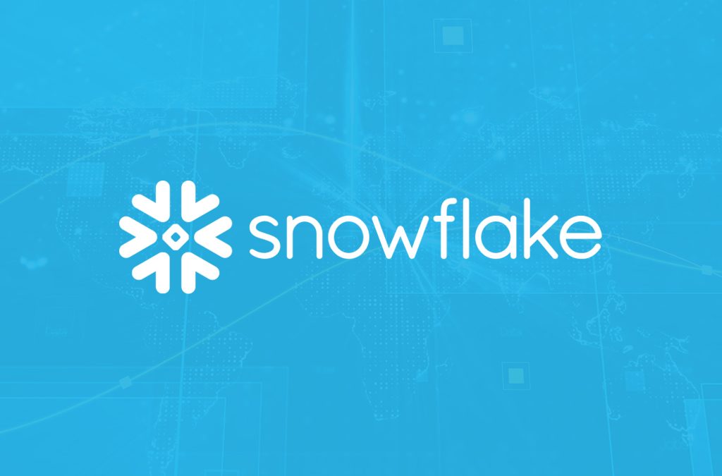 Snowflake logo on a light blue background