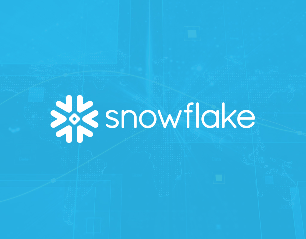 Snowflake logo on a light blue background