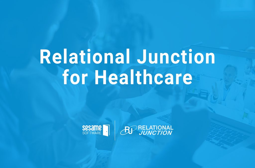 Relational Junction for Healthcare on a light blue background with the Relational Junction logo