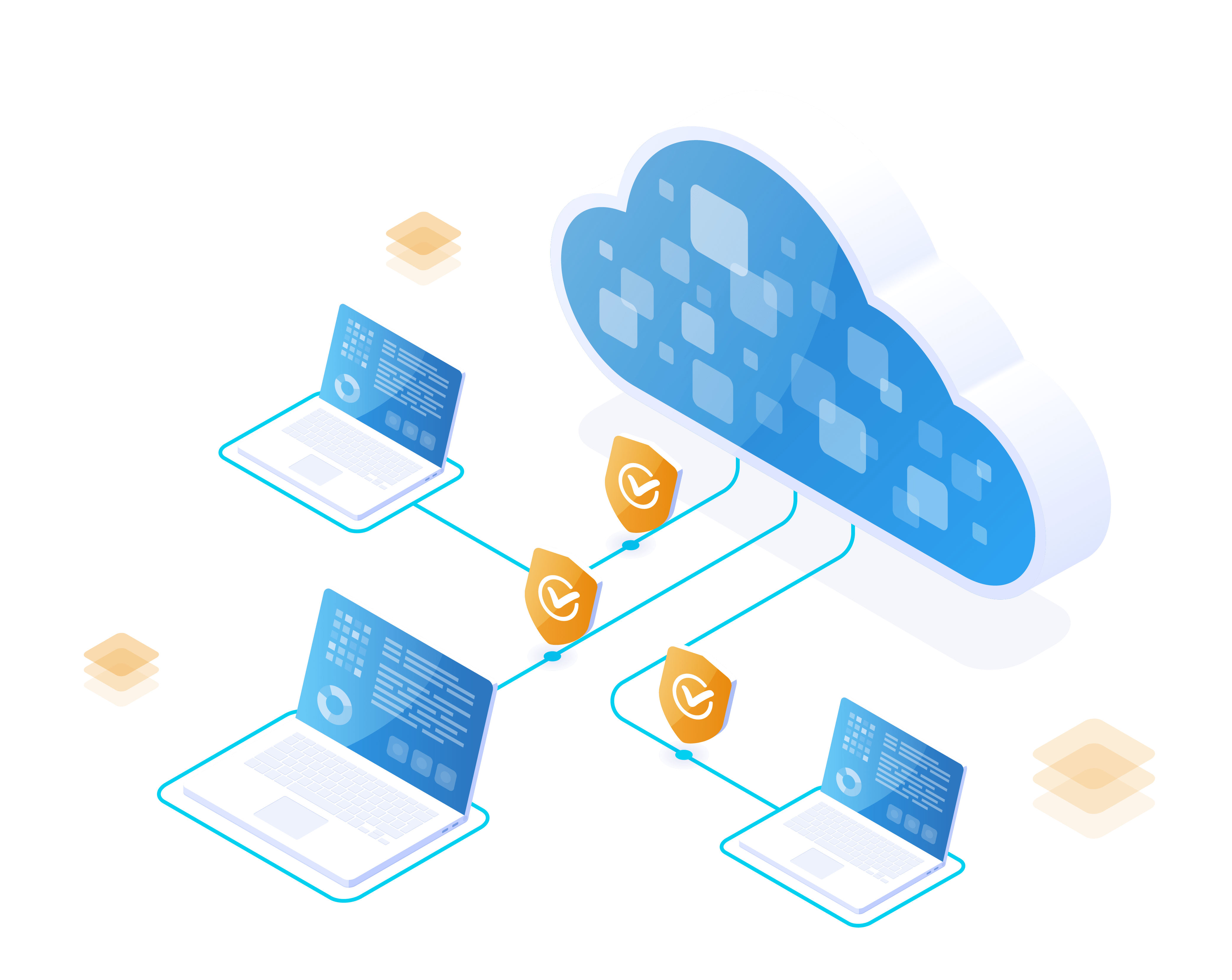 Cloud and on-premise flowing into RJ and other data sources